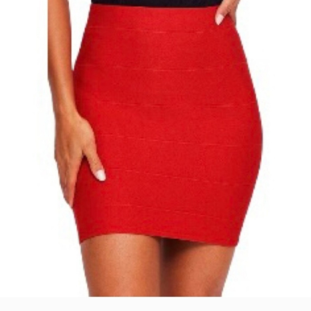 Sexy Classic Hot Red Strips Pencil Bandage Skirt, High Quality Knitted